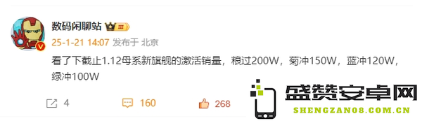 米华OV最新旗舰机激活量曝光 小米15系列已破200万