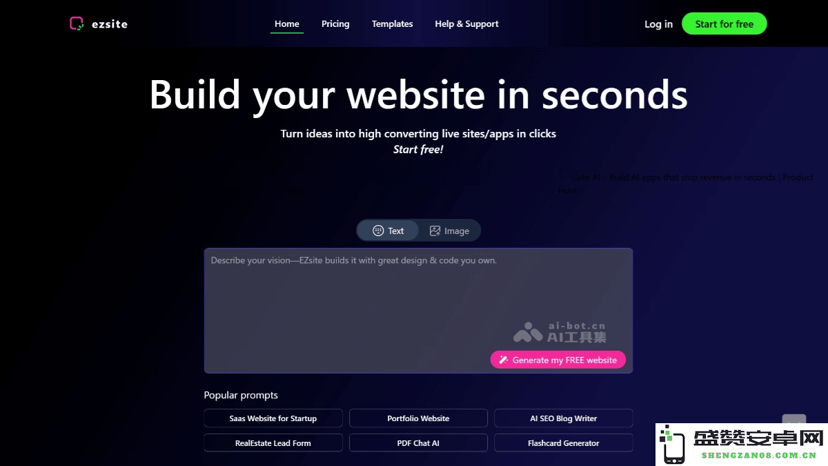 ezsite AI – 轻松构建零代码AI驱动的网站及应用平台，助力快速开发与创新