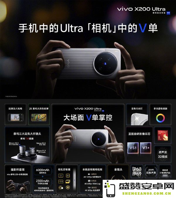 vivo X200 Ultra正式发布 “相机”中的V单 售6499元起