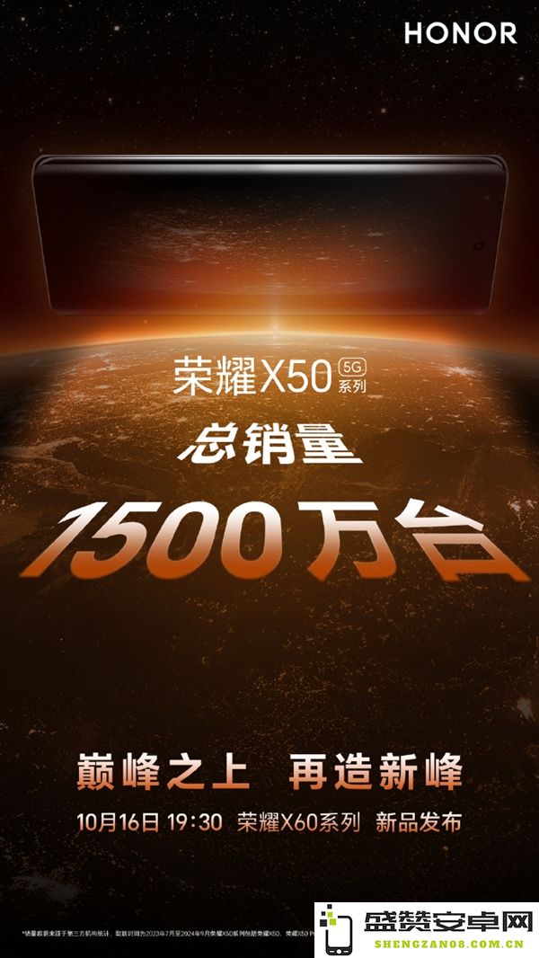 同档位罕见！荣耀X60系列上架官方商城：6600mAh超大电池+卫星通信