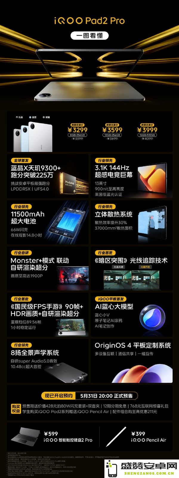 2499元起 iQOO Pad2系列预售：天玑9300+、第三代骁龙8s双首发