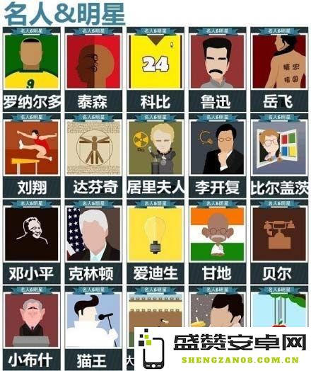 疯狂猜图：名人四字谜题挑战，识别伟人风采无限乐趣