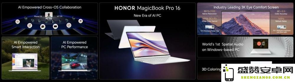 荣耀MagicBook Pro 16 AI PC在国内正式发布，精彩功能一览