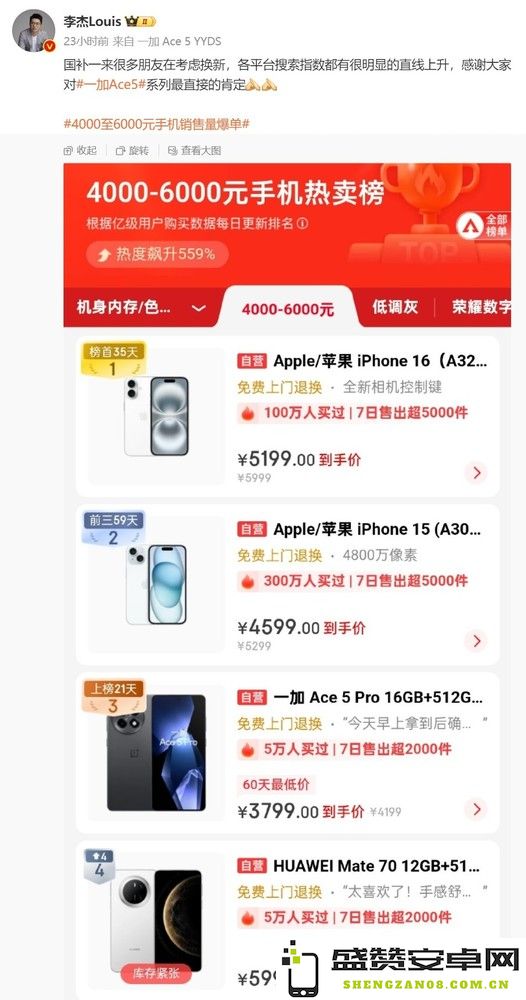 20天超2000万人购买！国补让智能手机市场彻底疯狂