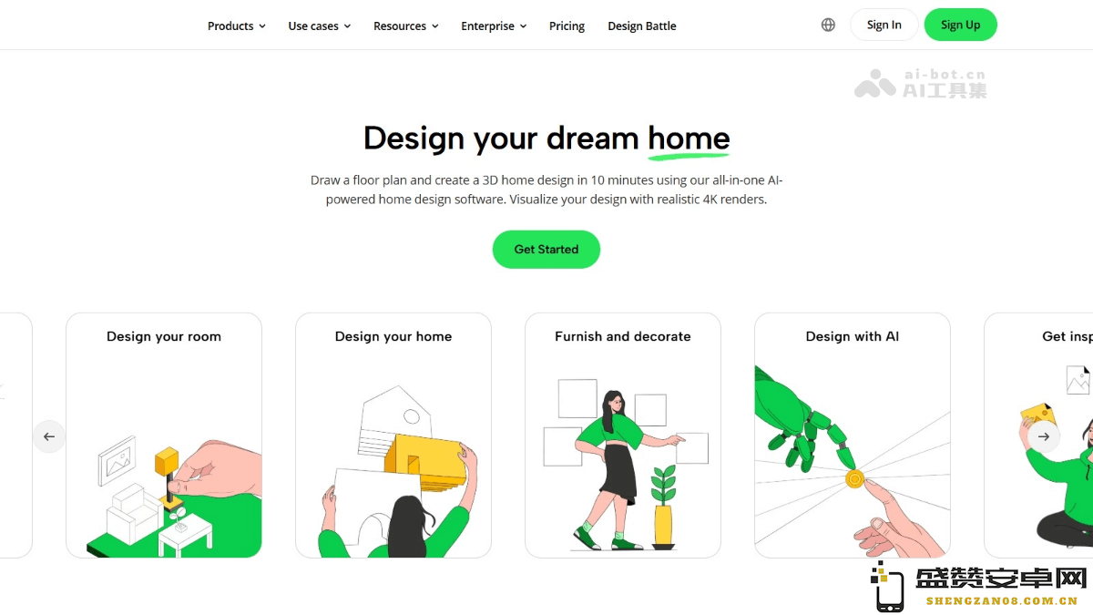 Planner 5D - AI 驱动的 3D 家居设计工具，实现平面图识别与自动生成三维设计方案